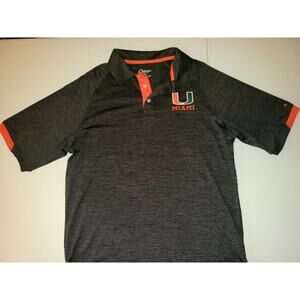 University of Miami Polo Shirt Men's M Miami Hurricanes NCAA Football Sports